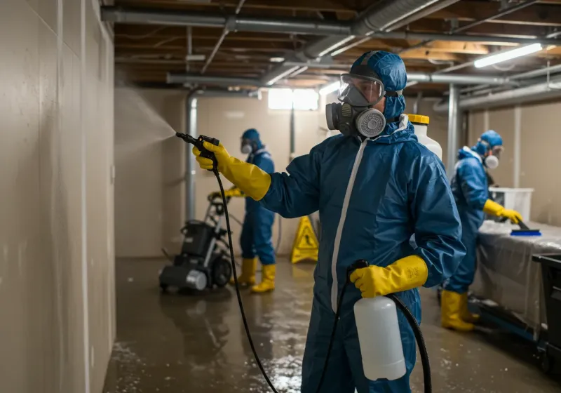 Basement Sanitization and Antimicrobial Treatment process in Clyde, NC